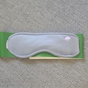 NWT Kate Spade Gray Sleep Mask with Pink Logo